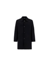 Palm Angels Single-breasted Logo-print Coat In Black Light