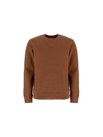 Fourtwofour On Fairfax Embroidery 424 Sweatshirt In Brown