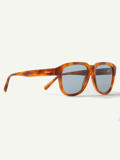 Brioni D-frame Tortoiseshell Acetate Sunglasses