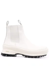 Jil Sander Ankle Boots Vibram Leather White Optic White In White