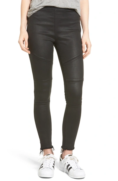 Dl 1961 Haven Coated Denim Leggings In Asphalt