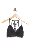 Wishlist Strappy Bralette In Charcoal