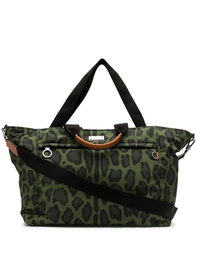 Dolce & Gabbana Leopard Print Holdall In Green