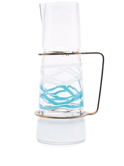 Carlo Moretti Two-tone Glass Decanter In White