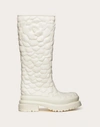Valentino Atelier Rose 03 Edition Tall Rain Boots In Ivory