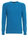 DRUMOHR CABLE KNIT SWEATER IN LIGHT BLUE