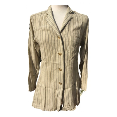 Pre-owned Max Mara Linen Shirt In Beige