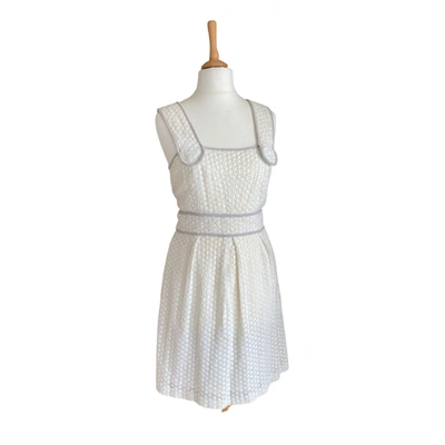 Pre-owned Hoss Intropia Mini Dress In White