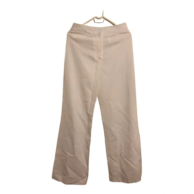 Pre-owned Cacharel Straight Pants In Ecru