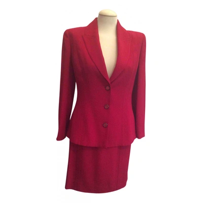 Pre-owned Claude Montana Suit Jacket In Red