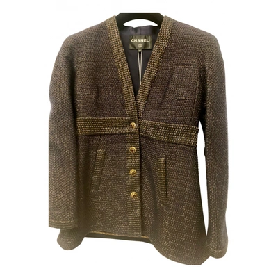 Pre-owned Chanel Wool Short Vest In Brown