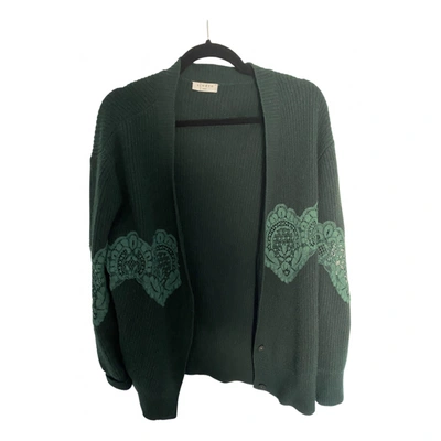 Pre-owned Sandro Cardigan In Green
