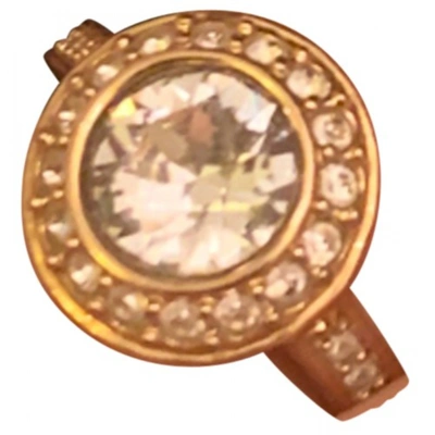 Pre-owned Swarovski Ring In Gold