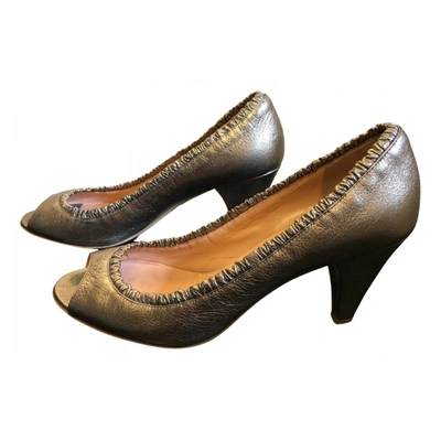Pre-owned Marc By Marc Jacobs Leather Heels In Metallic
