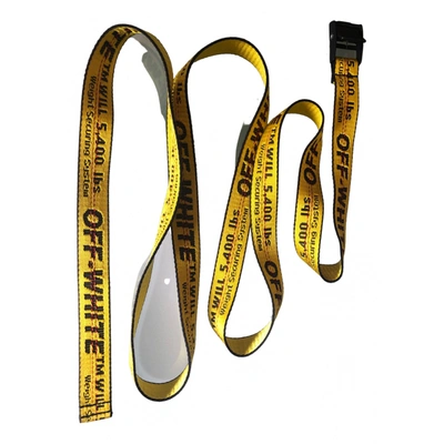 Pre-owned Off-white Belt In Yellow