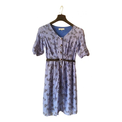 Pre-owned See By Chloé Silk Mid-length Dress In Blue