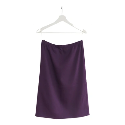 Pre-owned Marni Wool Mid-length Skirt In Purple