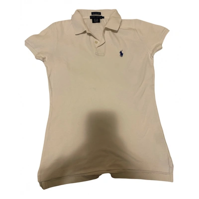 Pre-owned Polo Ralph Lauren Polo Classique Manches Courtes Polo In White