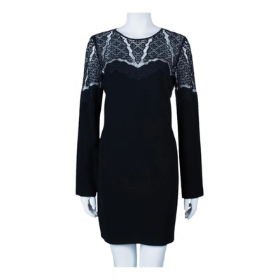 Pre-owned Diane Von Furstenberg Lace Mid-length Dress In Black