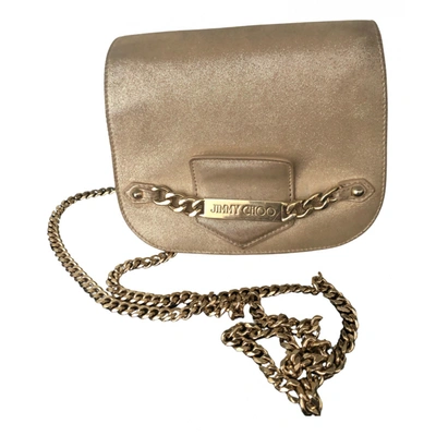 Pre-owned Jimmy Choo Leather Crossbody Bag In Gold