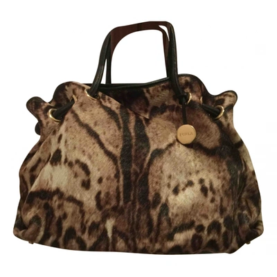 Pre-owned Furla Pony-style Calfskin Handbag In Brown