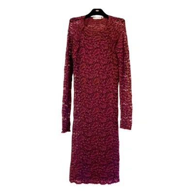 Pre-owned Isabel Marant Étoile Mini Dress In Burgundy