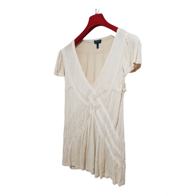 Pre-owned Escada Silk Mini Dress In Beige