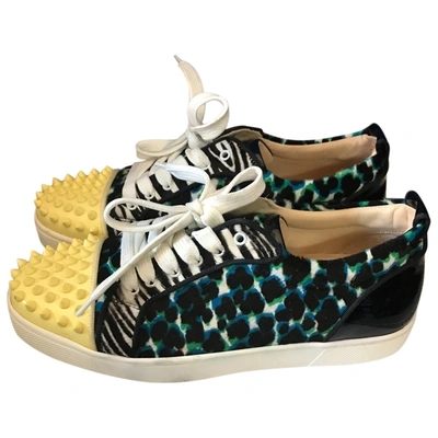 Pre-owned Christian Louboutin Leather Trainers In Yellow