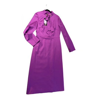 Pre-owned Escada Wool Maxi Dress In Purple