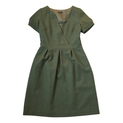Pre-owned Tocca Wool Mid-length Dress In Green