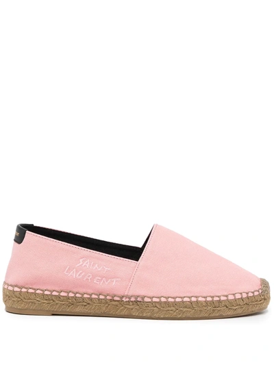 Saint Laurent Sl Signature Espadrilles In Pink & Purple