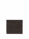 Saint Laurent All Over Monogramme Bifold Wallet In Braun