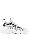 Mcq By Alexander Mcqueen Breathe Br-7 Orbyt Descender Leather-trimmed Ripstop Sneakers In Weiss