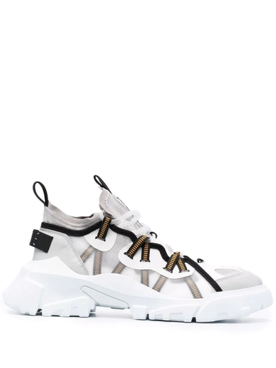 Mcq By Alexander Mcqueen Breathe Br-7 Orbyt Descender Leather-trimmed Ripstop Sneakers In Weiss