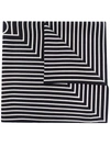Totême Signature Monogram Silk Scarf In Weiss