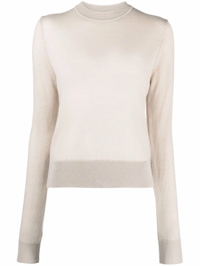 Studio Nicholson Round Neck Jumper In Nude