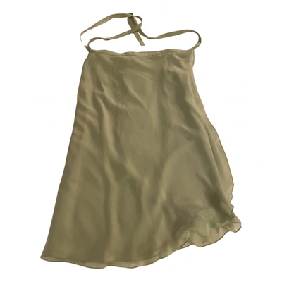 Pre-owned Mugler Skirt Suit In Green