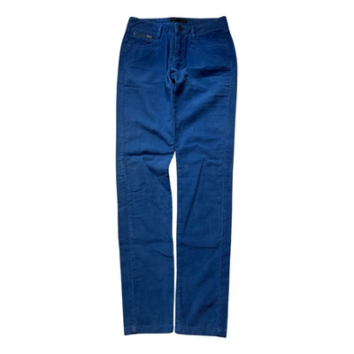 Pre-owned Maje Slim Pants In Blue