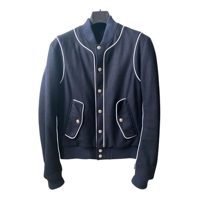 Pre-owned Balmain Wool Jacket In Blue