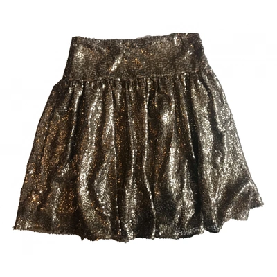 Pre-owned Michael Kors Mid-length Skirt In Gold