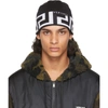 VERSACE BLACK GRECA BEANIE