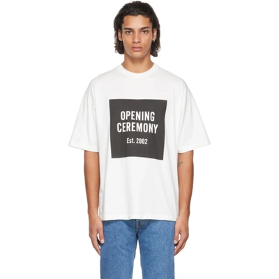 Opening Ceremony White Box Logo T-shirt In Neutrals