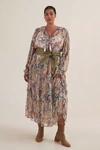 Anthropologie Floral Tiered Maxi Dress In Assorted