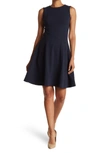 Tommy Hilfiger Sleeveless Fit & Flare Dress In Sky Capt
