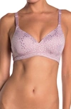 Warner's Cloud 9 Wire-free T-shirt Bra In Mauve Shadows Garden Print