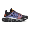 Versace Multicolor Trigreca Sneakers In Blue