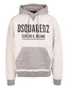 Dsquared2 Logo-print Cotton Hoodie In Cream