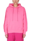 Ambush Logo Cotton Hoodie In Fucsia