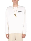 Ambush Fleeced Cotton Workshop Crew-neck Sweatshirt In Bianco