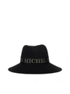 Maison Michel Virginie Logo-tape Fedora Hat In Black